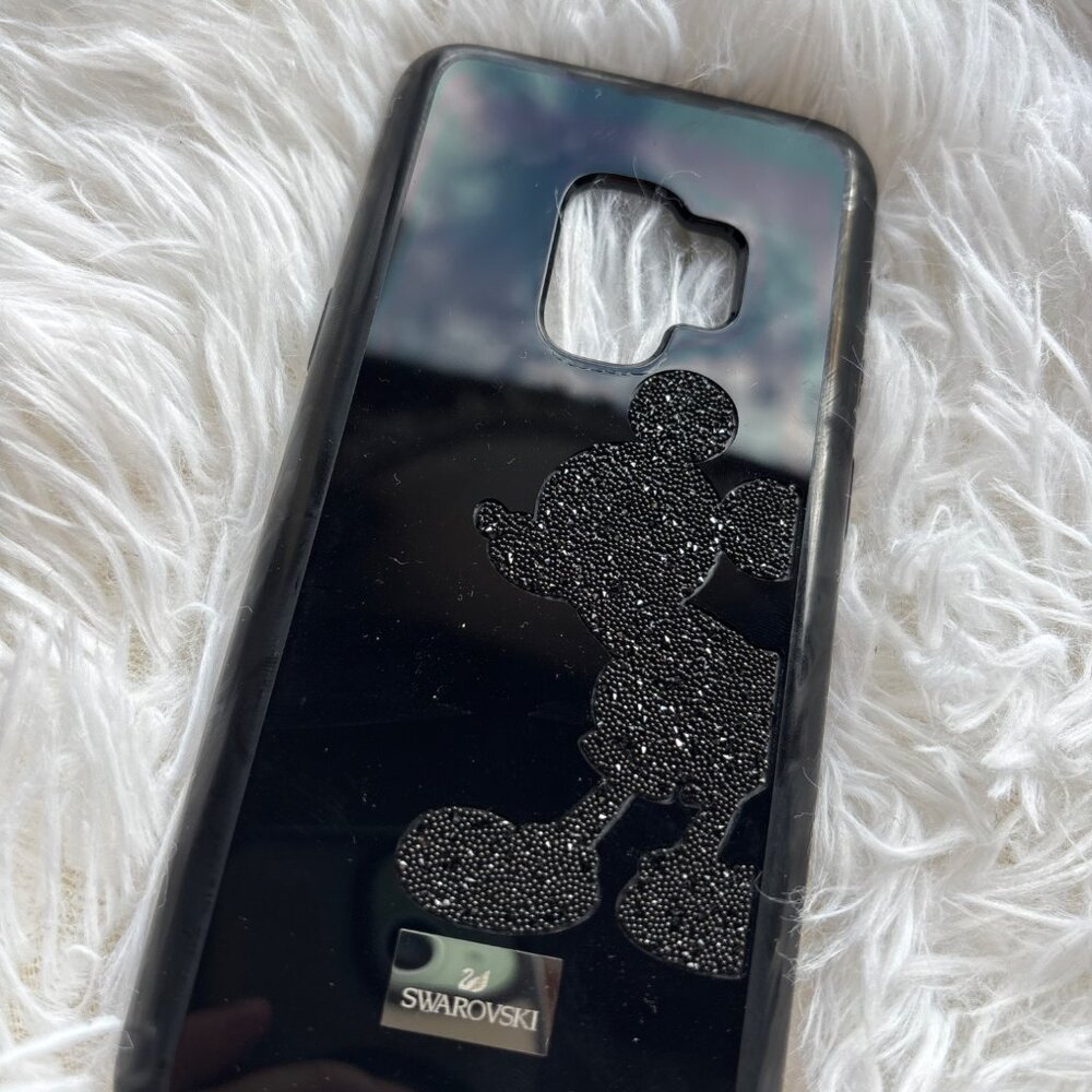 Disney Swarovski Black Mickey Mouse Samsung Galaxy S9 Phone Case New In Box - Picture 2 of 10